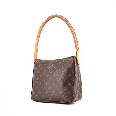 Borsa Louis Vuitton Looping modello medio in tela monogram marrone e pelle naturale