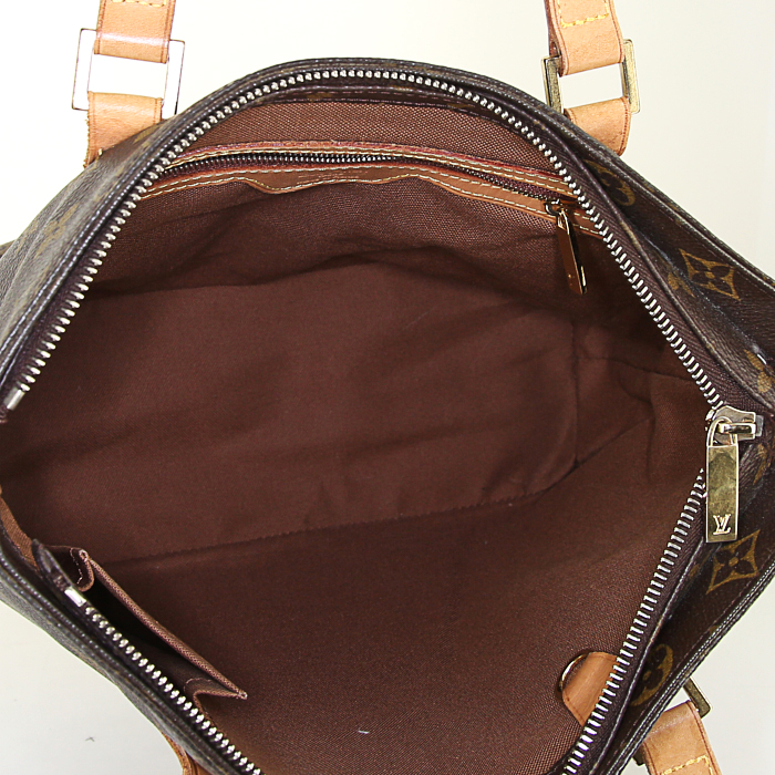 Louis Vuitton Mezzo shopping bag in monogram canvas and natural leather - Detail D2