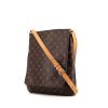Sac porté épaule Louis Vuitton Musette en toile monogram marron et cuir naturel - 00pp thumbnail