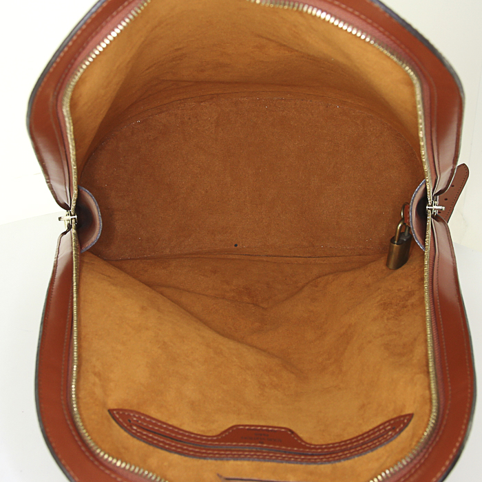 Zaino Louis Vuitton Gobelins - Backpack in pelle Epi marrone - Detail D2