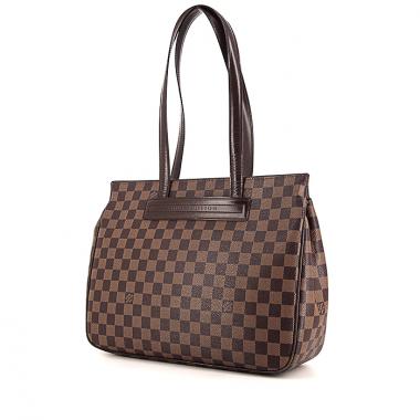 Borsa Louis Vuitton Parioli in tela a scacchi marrone e pelle marrone
