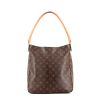 Louis Vuitton Looping large model handbag in brown monogram canvas and natural leather - 360 thumbnail