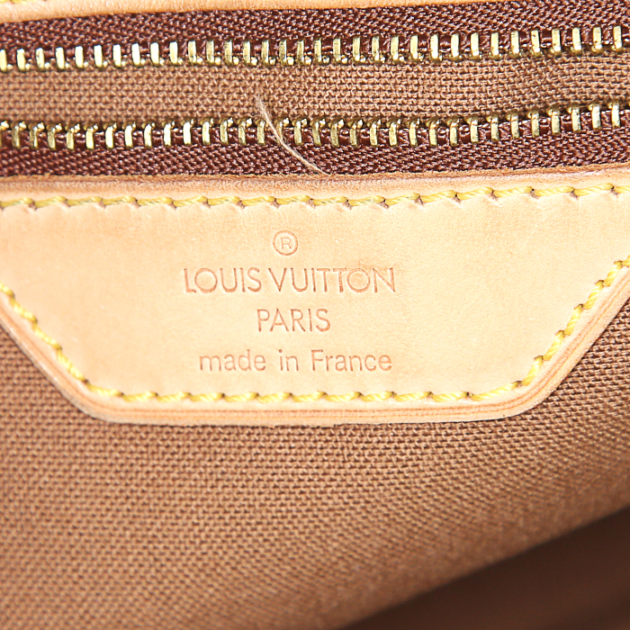 Louis Vuitton Mezzo shopping bag in monogram canvas and natural leather - Detail D3