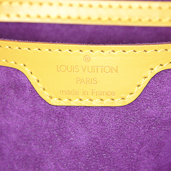 Sac à main Louis Vuitton Saint Jacques petit modèle en cuir épi jaune - Detail D3