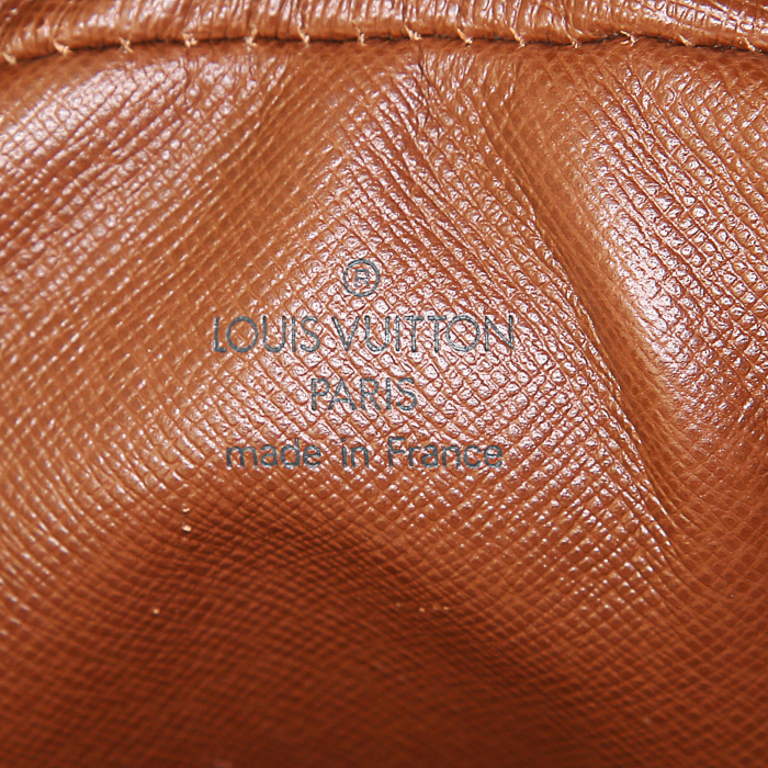 Borsa a tracolla Louis Vuitton Amazone in tela monogram cerata e pelle naturale - Detail D4