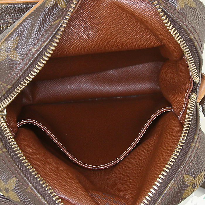 Bolso bandolera Louis Vuitton Amazone en lona Monogram revestida y cuero natural - Detail D2