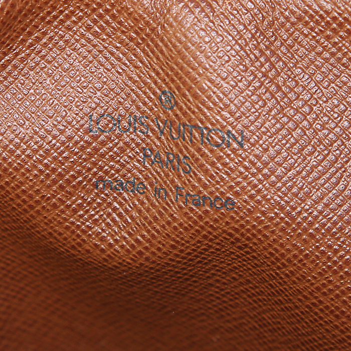 Sac bandoulière Louis Vuitton Danube en toile monogram et cuir naturel - Detail D3
