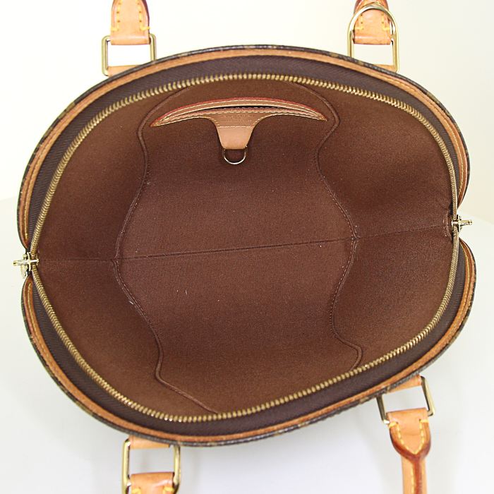 Bolso de mano Louis Vuitton Ellipse modelo pequeño en lona Monogram y cuero natural - Detail D2