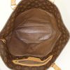 Shopping bag Louis Vuitton modello piccolo in tela monogram marrone e pelle naturale - Detail D2 thumbnail