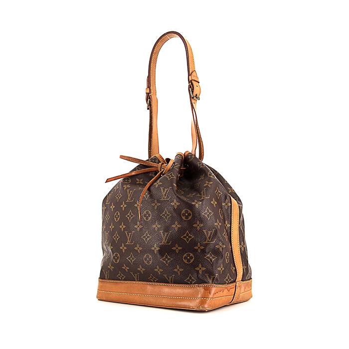 Louis+Vuitton+Grand+Sac+Shoulder+Bag+Black+Leather for sale online