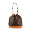 Shopping bag Louis Vuitton Grand Noé in tela monogram cerata e pelle naturale - 360 thumbnail
