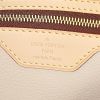 Shopping bag Louis Vuitton Bucket modello grande in tela monogram cerata marrone e pelle naturale - Detail D3 thumbnail
