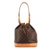 Shopping bag Louis Vuitton Grand Noé in tela monogram cerata e pelle naturale - 360 thumbnail