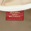 Hermes Victoria travel bag in beige canvas and red leather - Detail D3 thumbnail