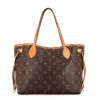 Shopping bag Louis Vuitton Neverfull modello piccolo in tela monogram e pelle naturale - 360 thumbnail