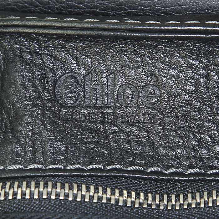 Sac à main Chloé Paddington moyen modèle en cuir grainé noir - Detail D3