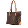 Shopping bag Louis Vuitton  Piano in tela monogram marrone e pelle naturale - 00pp thumbnail