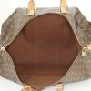 Louis Vuitton Keepall 55 cm travel bag in monogram canvas and natural leather - Detail D3 thumbnail