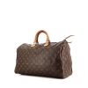 Bolso de mano Louis Vuitton Speedy 40 cm en lona Monogram revestida marrón y cuero natural - 00pp thumbnail