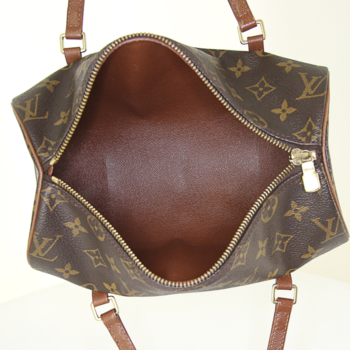 Sac à main Louis Vuitton Papillon en toile monogram et cuir marron - Detail D2