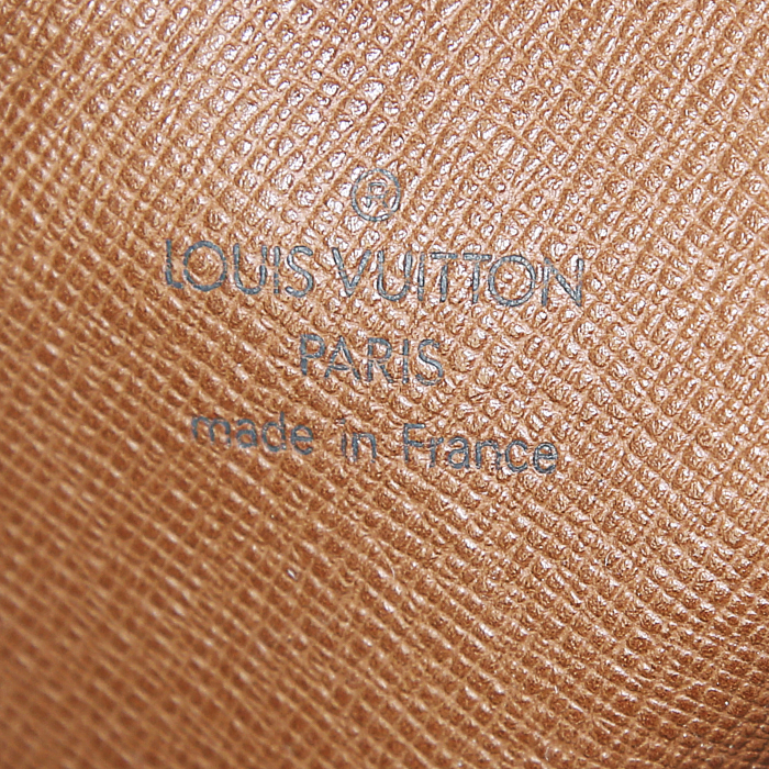 Borsa Louis Vuitton Papillon in tela monogram e pelle marrone - Detail D3