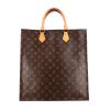 Louis Vuitton Louis Vuitton Sac Plat shopping bag in brown monogram canvas and natural leather - 360 thumbnail