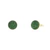 Vintage 1970's pair of cufflinks in 14 carats yellow gold and jade - 00pp thumbnail