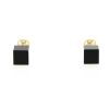 Tiffany & Co pair of cufflinks in 14 carats yellow gold and onyx - 360 thumbnail