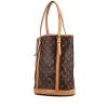 Shopping bag Louis Vuitton Bucket in tessuto monogram marrone e pelle naturale - 00pp thumbnail