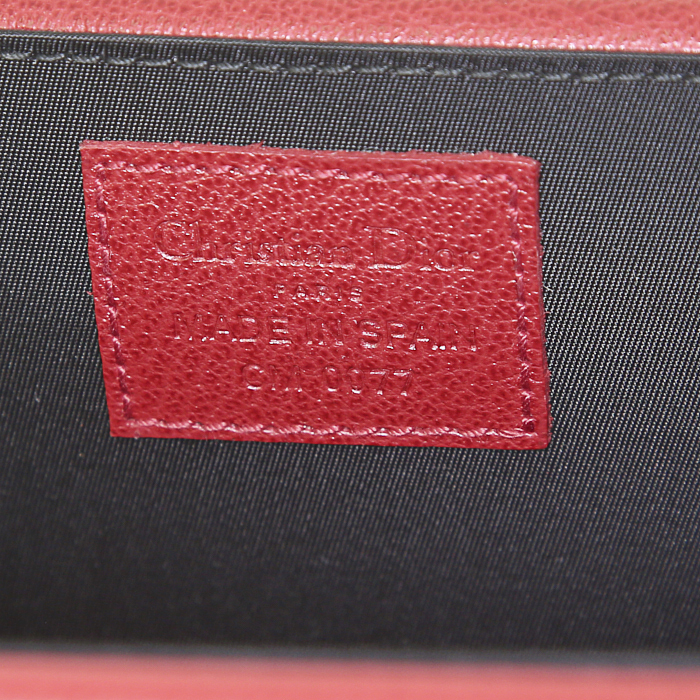 Dior handbag in red leather cannage - Detail D3