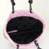 Shopping bag Chanel Cambon modello piccolo in pelle trapuntata rosa e pelle nera - Detail D2 thumbnail