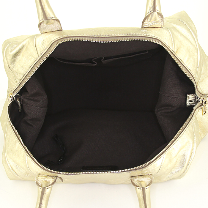 Borsa Yves Saint Laurent Easy in pelle dorata - Detail D2
