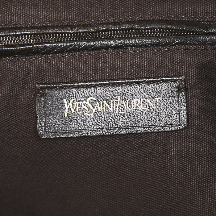 Sac à main Yves Saint Laurent Easy en cuir doré - Detail D3