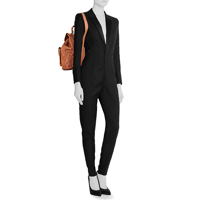 Gucci Bamboo handbag in brown leather - Detail D1