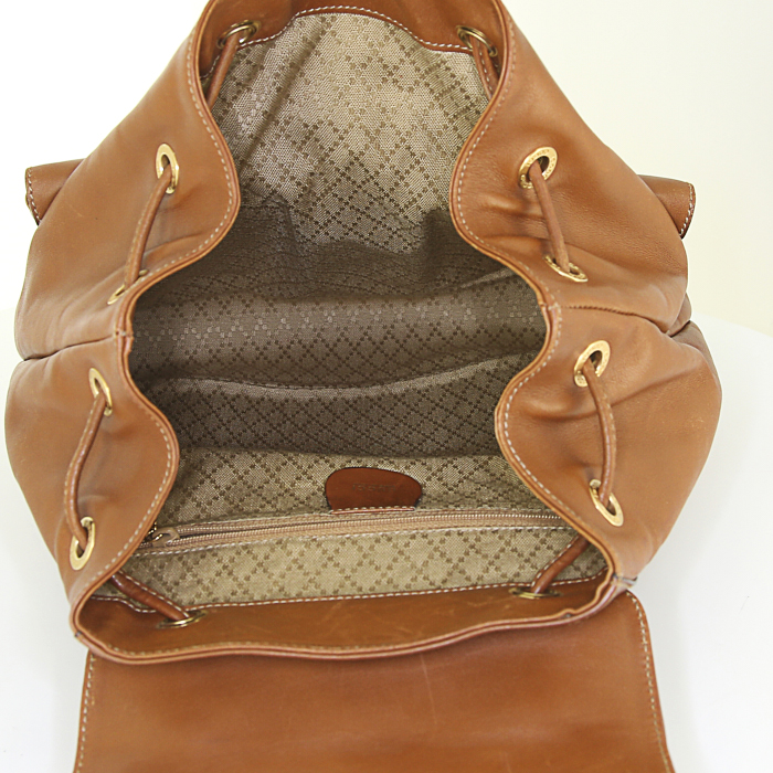 Gucci Bamboo handbag in brown leather - Detail D2