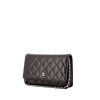 Chanel Wallet on Chain shoulder bag in black grained leather - 00pp thumbnail