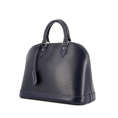 Bolso de mano Louis Vuitton Alma en cuero Epi azul marino