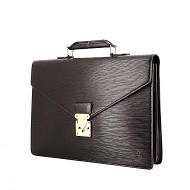 Louis Vuitton Ambassadeur briefcase in black epi leather