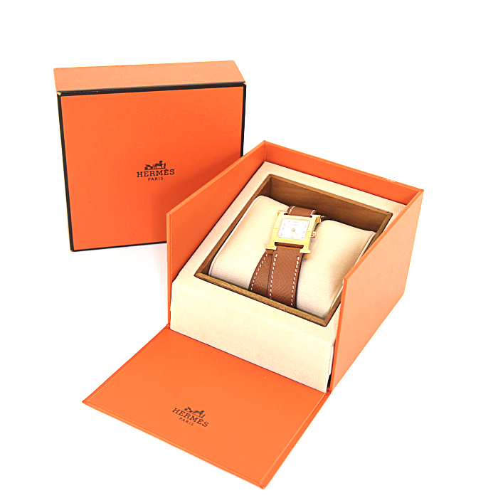 Hermes Heure H watch in gold plated Circa  2000 - Detail D3