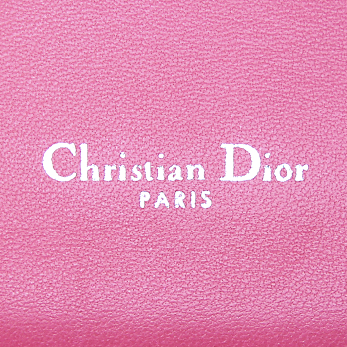 Borsa a tracolla Dior Miss Dior in pelle rosa fucsia cannage - Detail D4