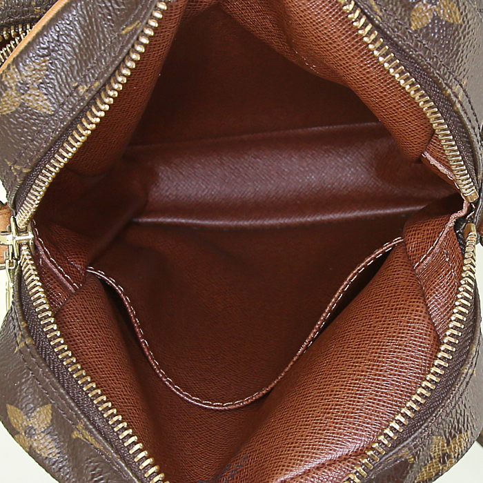 Bolso bandolera Louis Vuitton Amazone en lona Monogram revestida y cuero natural - Detail D2