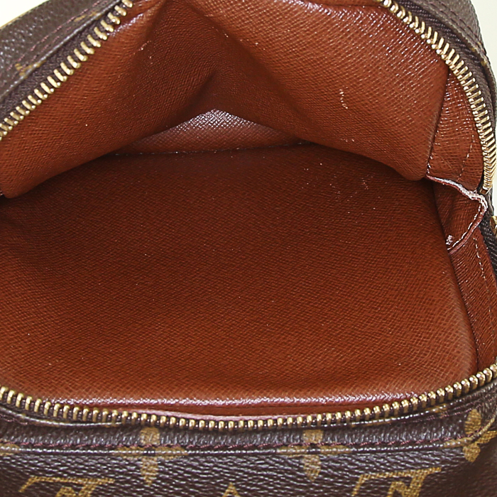 Bolso zurrón Louis Vuitton Amazone en lona Monogram revestida y cuero natural - Detail D3