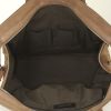 Yves Saint Laurent Chyc handbag in beige suede and brown leather - Detail D2 thumbnail