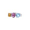 Articulated Bulgari Allegra small model ring in white gold,  diamonds and colored stones - 00pp thumbnail