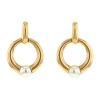Cartier earrings in yellow gold and pearls - 00pp thumbnail