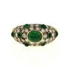 Cartier 1990's ring in yellow gold,  diamonds and emerald - 360 thumbnail