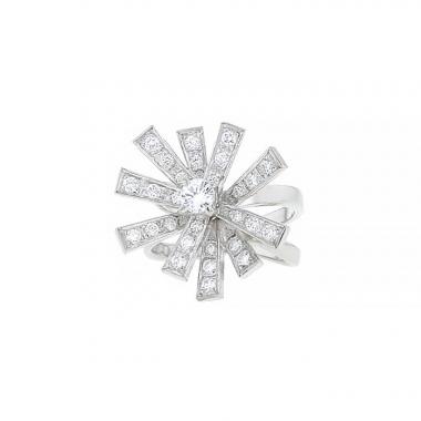 Mikimoto ring in white gold and diamonds