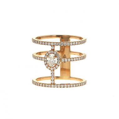 Anello Messika Glam'Azone in oro rosa e diamanti
