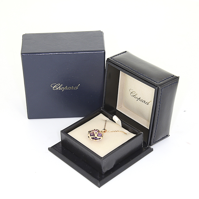 Collar Chopard Impériale Cocktail en oro rosa y amatista - Detail D2