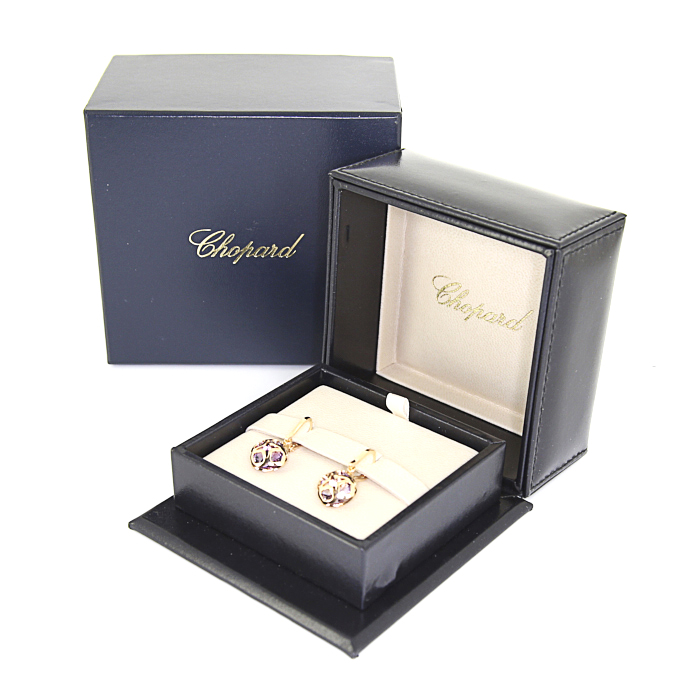 Chopard Imperiale earrings in pink gold and amethyst - Detail D2